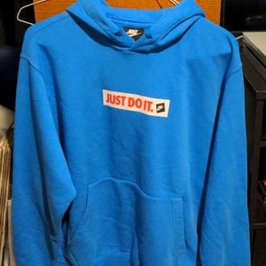 Nike Men's Large Blue Pullover Hoodie Just Do It
